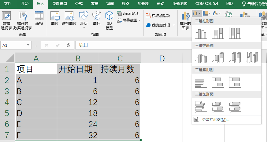 Excel计划甘特图绘制方法
