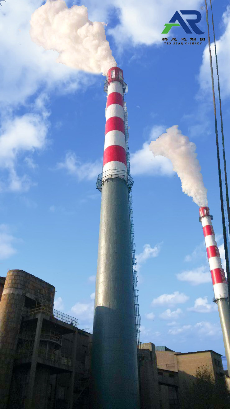 工业烟囱的寿命,不锈钢烟囱新建