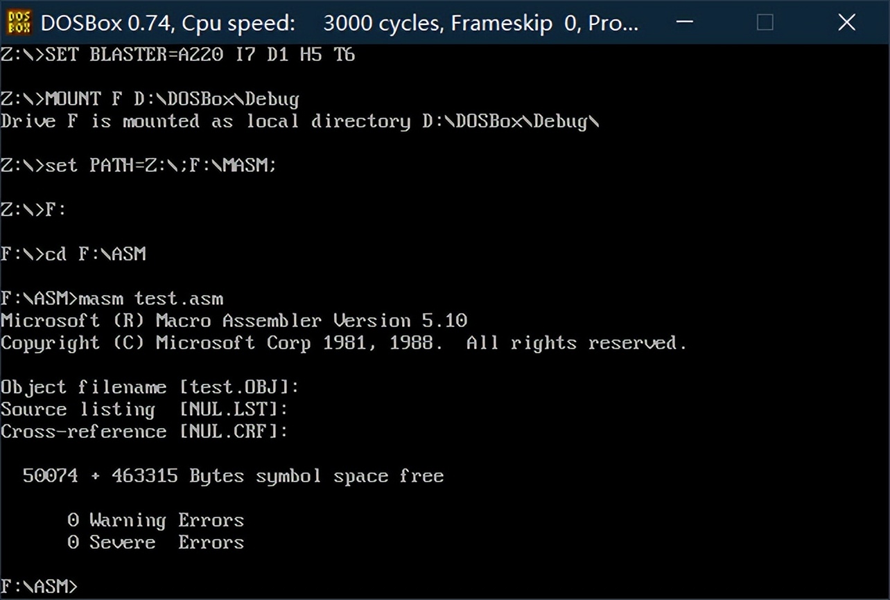 Windows10下搭建匯編語言開發環境
