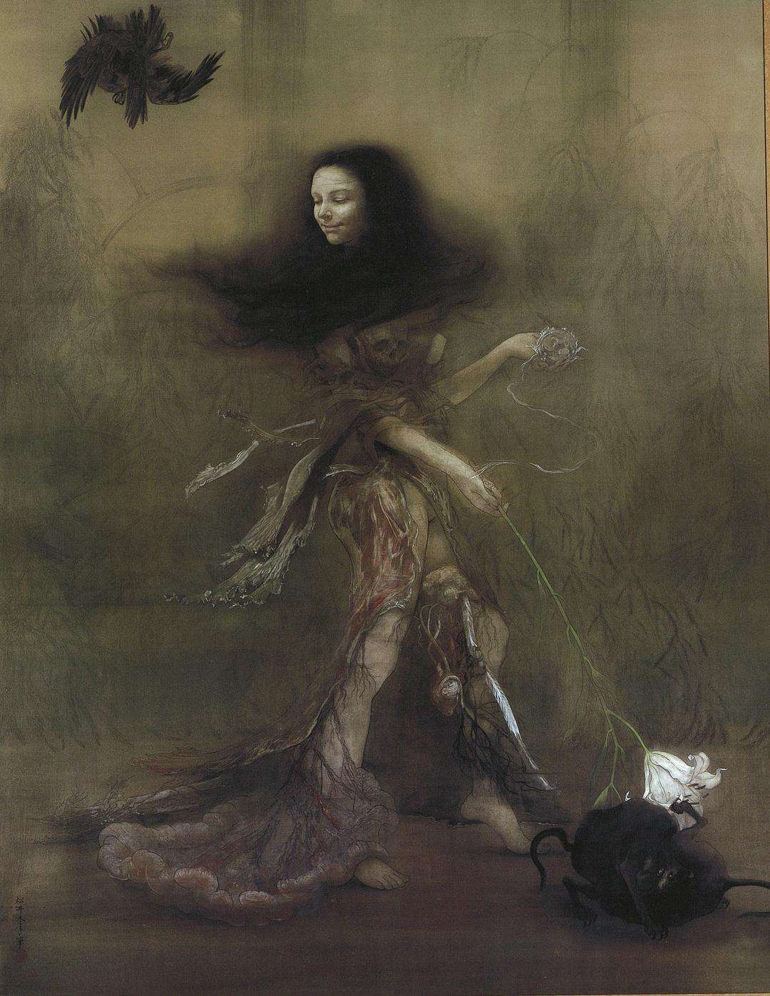 美女画家专职画鬼,技艺高超让人看了不仅难受,还会感受到疼痛