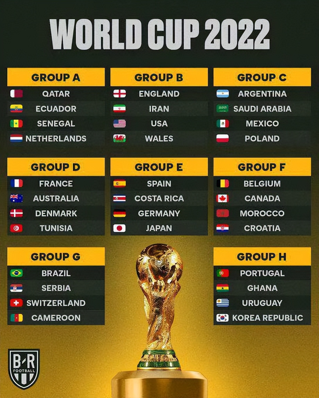 2014世界杯32强名单全部出炉(卡塔尔世界杯32强出炉!