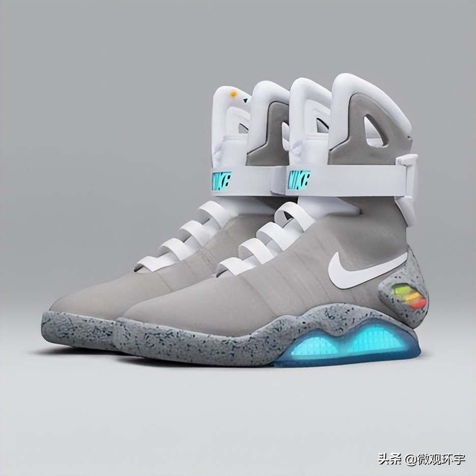 无由于与michael j fox 基金会合作,nike mag 拥有"回到未来"的副标题