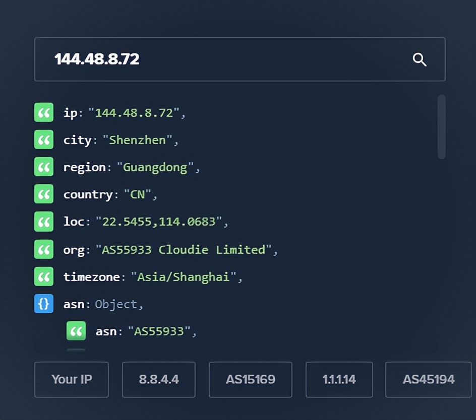 关于IP定位查询接口的测评 Ⅰ