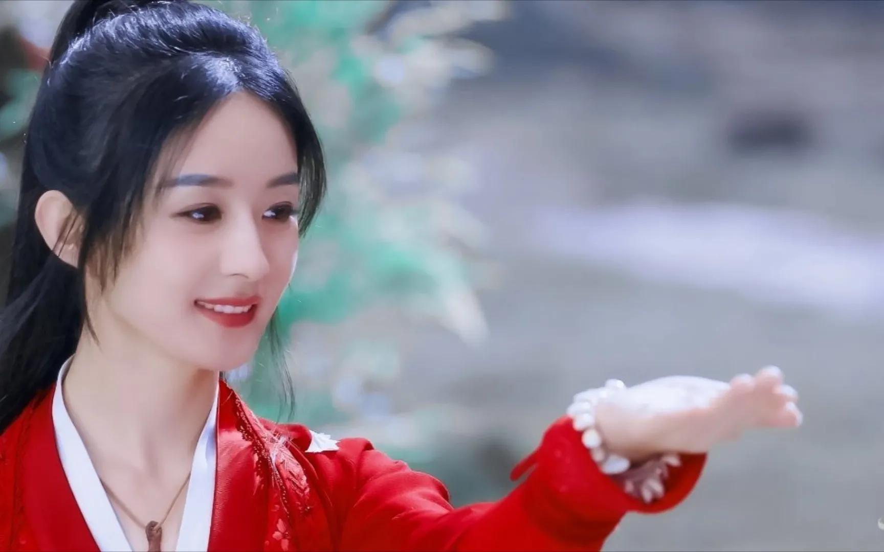 幸福到万家：赵丽颖那些年的红衣造型，你最喜欢哪一个？