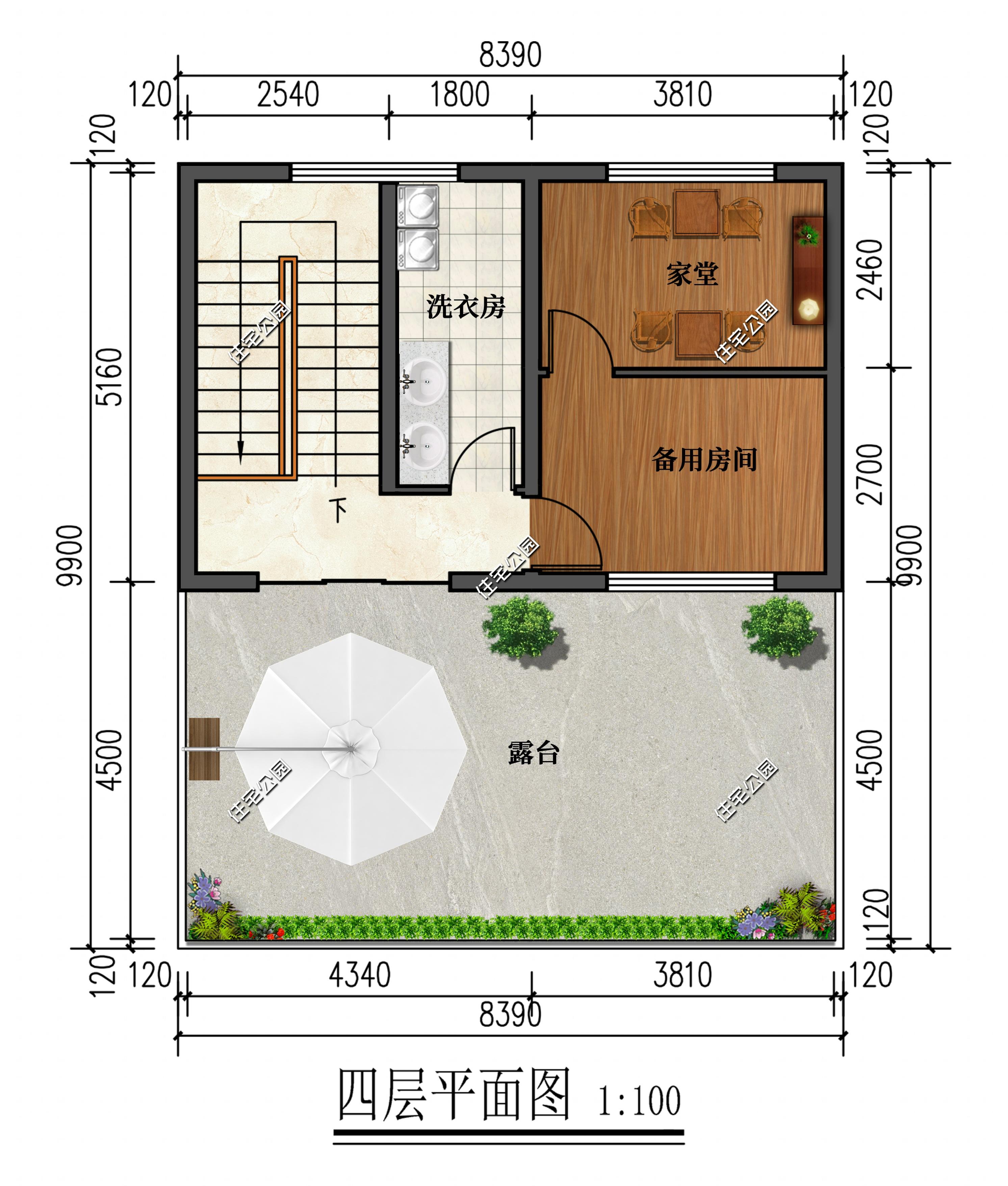 10米x20米户型图图片