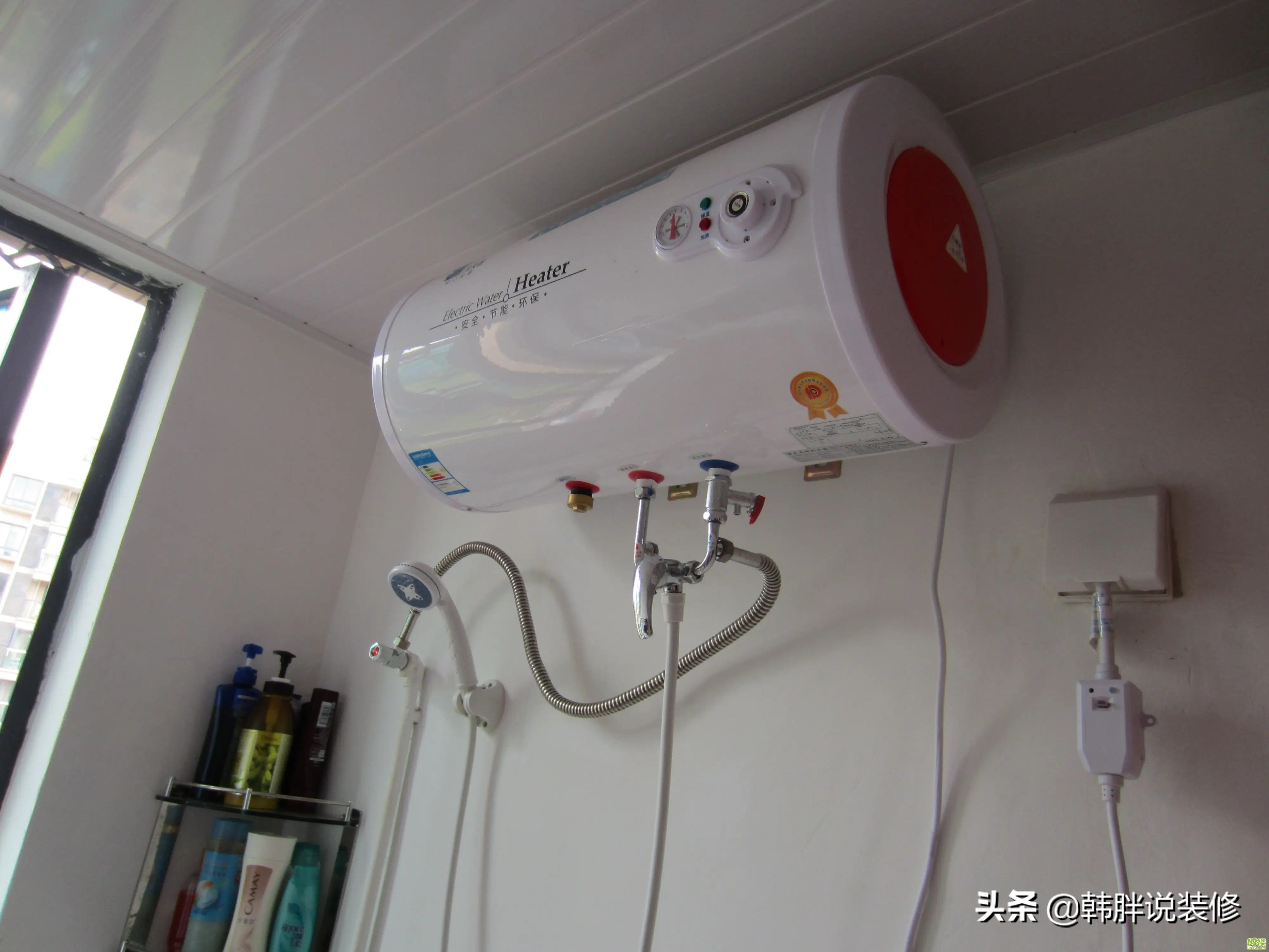 良心电工提醒：热水器地线别钉墙上，没有效果，别拿生命开玩笑