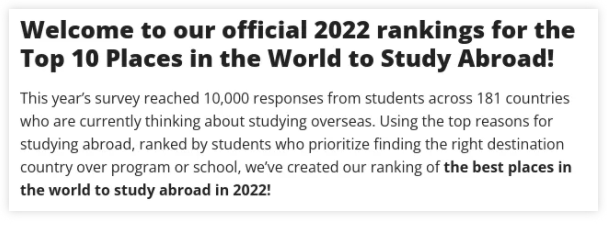 2022留学去哪个国家好？全球最佳留学国家top10榜单出炉