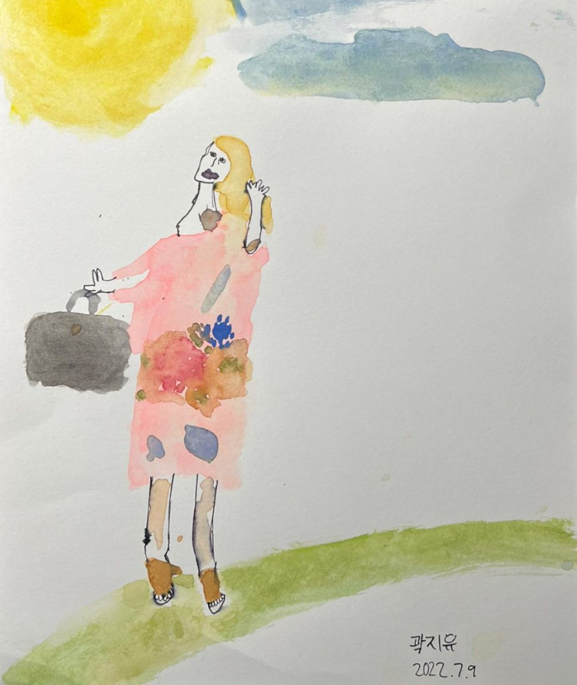 池晟新剧《Adamas》开播在即！下了戏的他分享女儿的画作