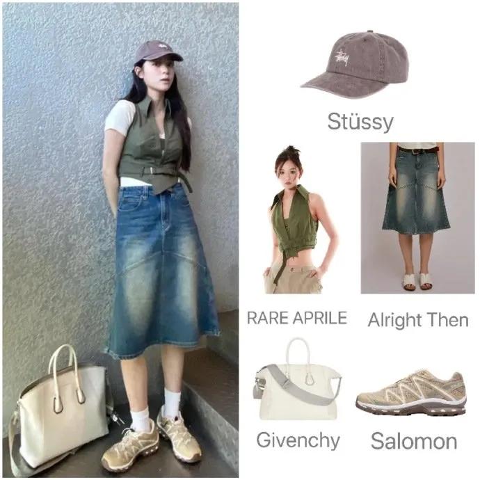 欧阳娜娜近日私服解析四则，回归夏日甜酷style。 ​​​