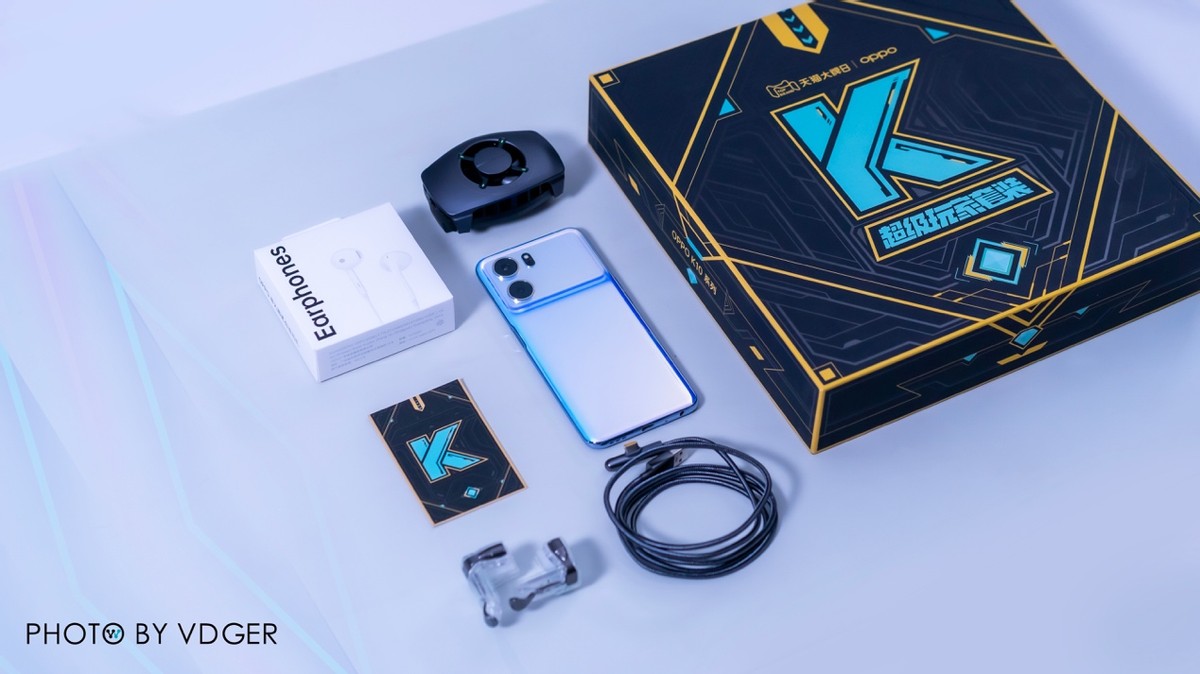 OPPO K10冰魄蓝开箱，首发天玑8000-MAX，这一次诚意满满