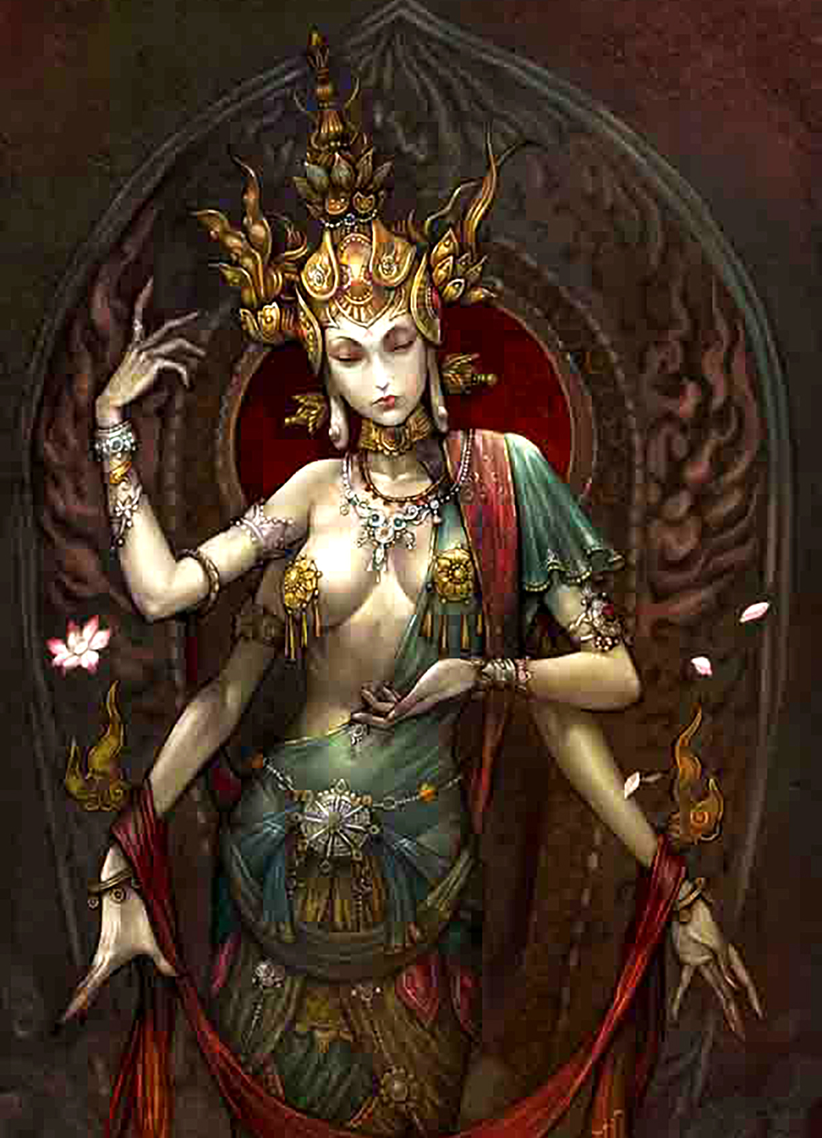 萨迦寺的五位女妖图片