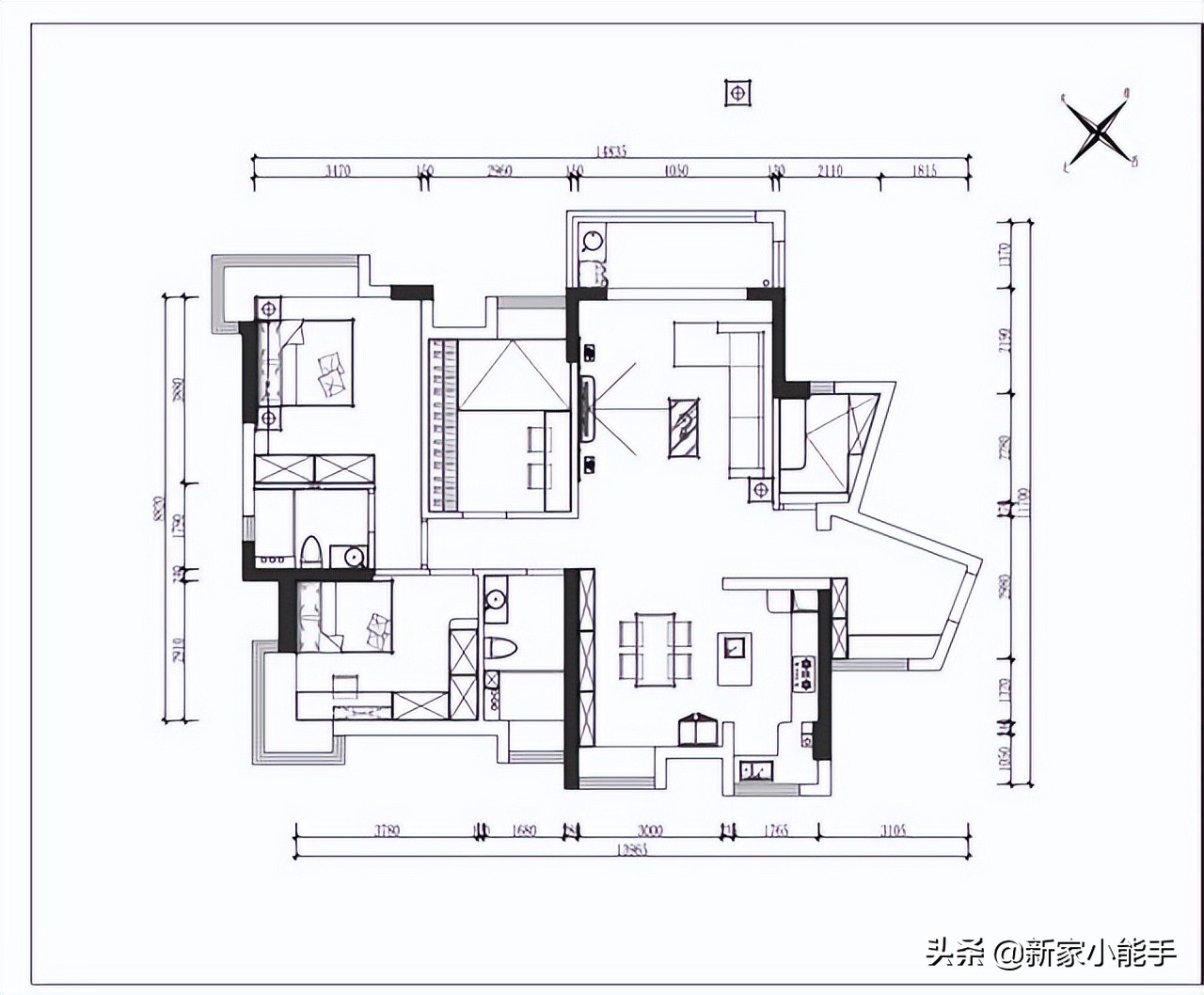 他家116平新中式风格，全屋文雅又大气，进屋就被入户玄关迷住