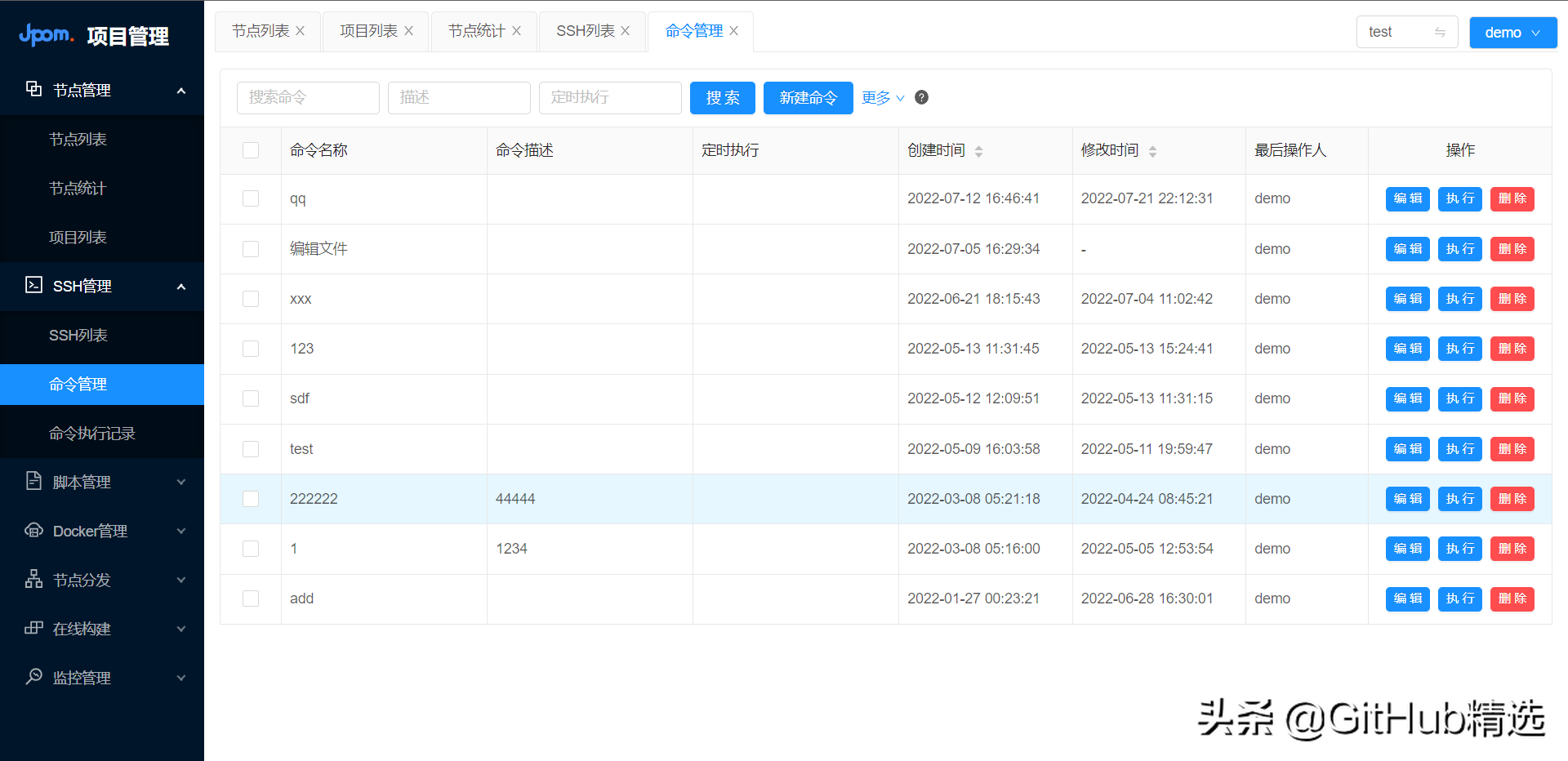 轻量级低侵入式在线构建、自动部署、日常运维、项目监控软件