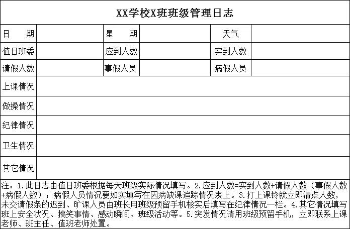 「班级管理」如何制作使用班级管理日志