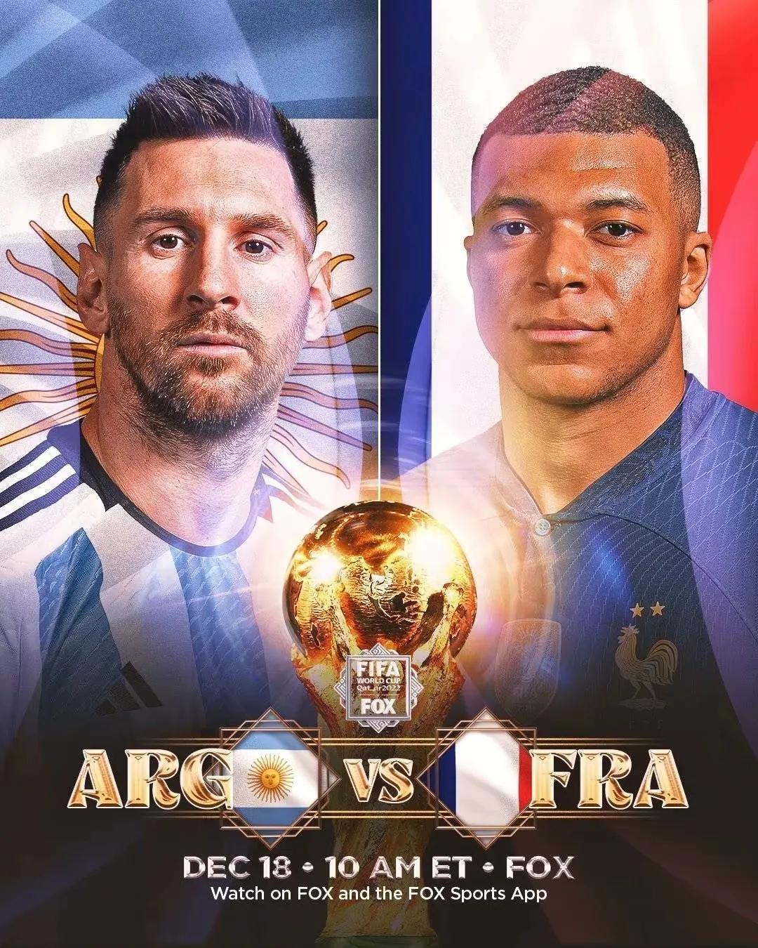 世界杯冠军神预测：阿根廷将战胜法国，梅西称王