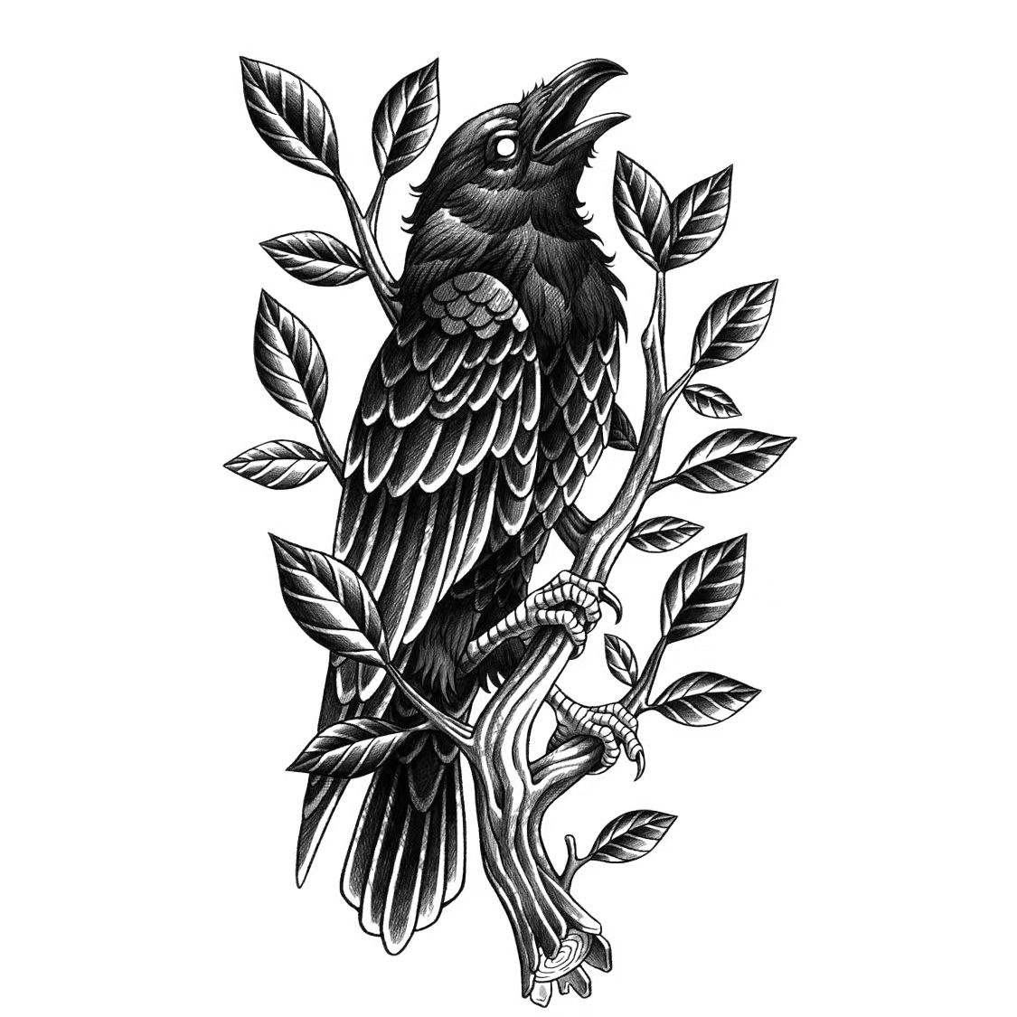 三眼乌鸦纹身的寓意图片