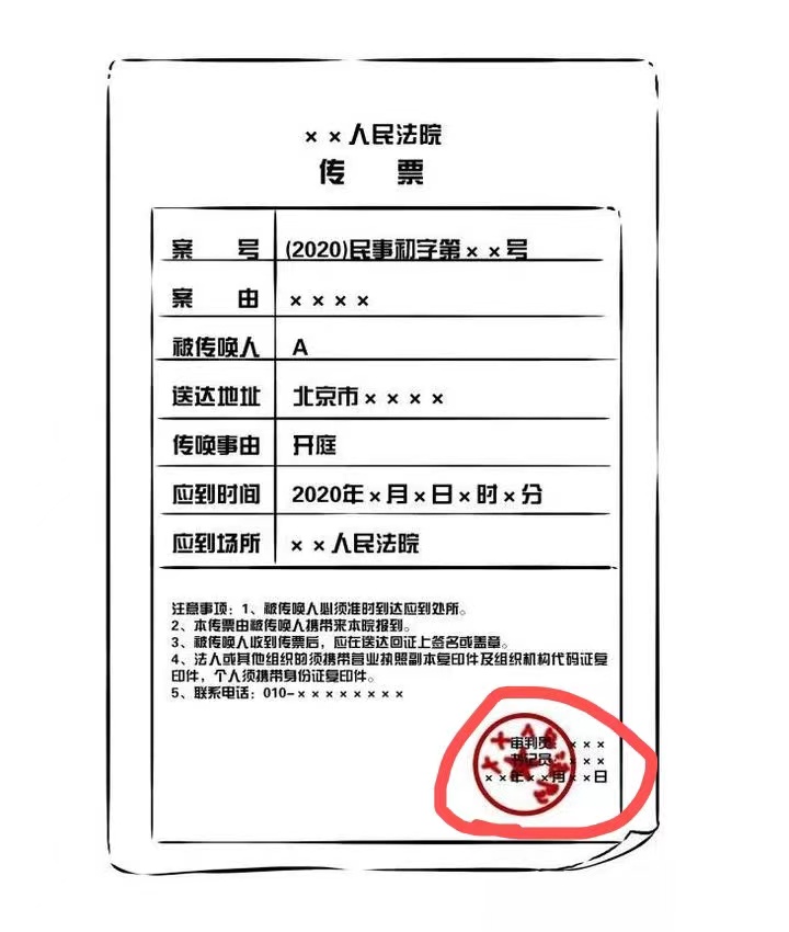 手把手教你打官司之“传票篇”（一）