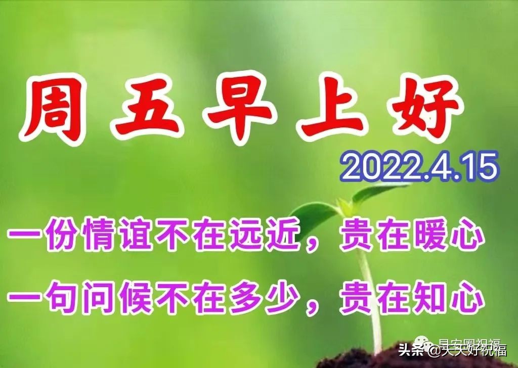 4月15日早安祝福,珍惜缘份无遗憾,感恩美好的相遇,祝福大家都平安