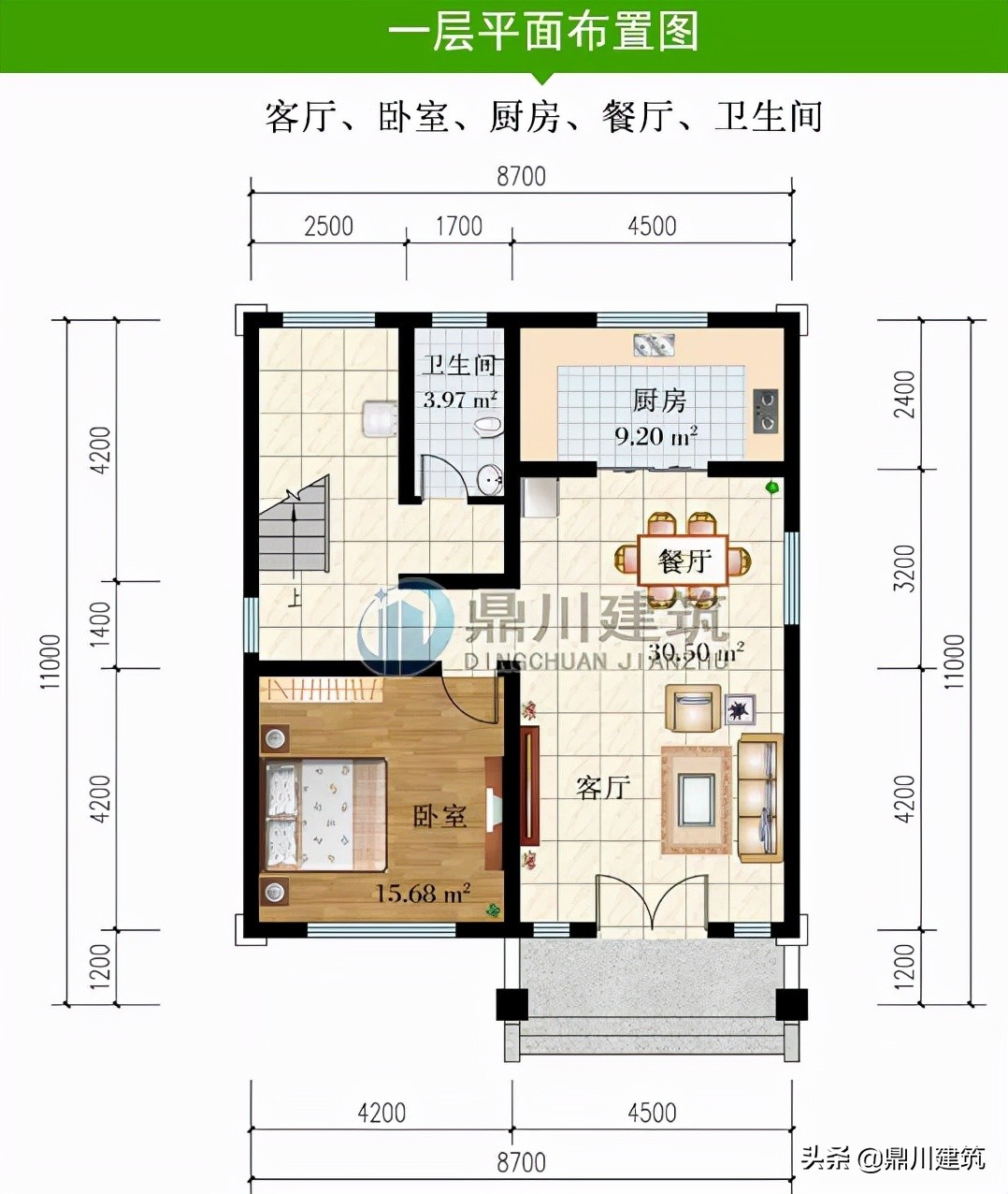 占地百平二层别墅，开间8米左右造价才25万，真正实用经济易建造