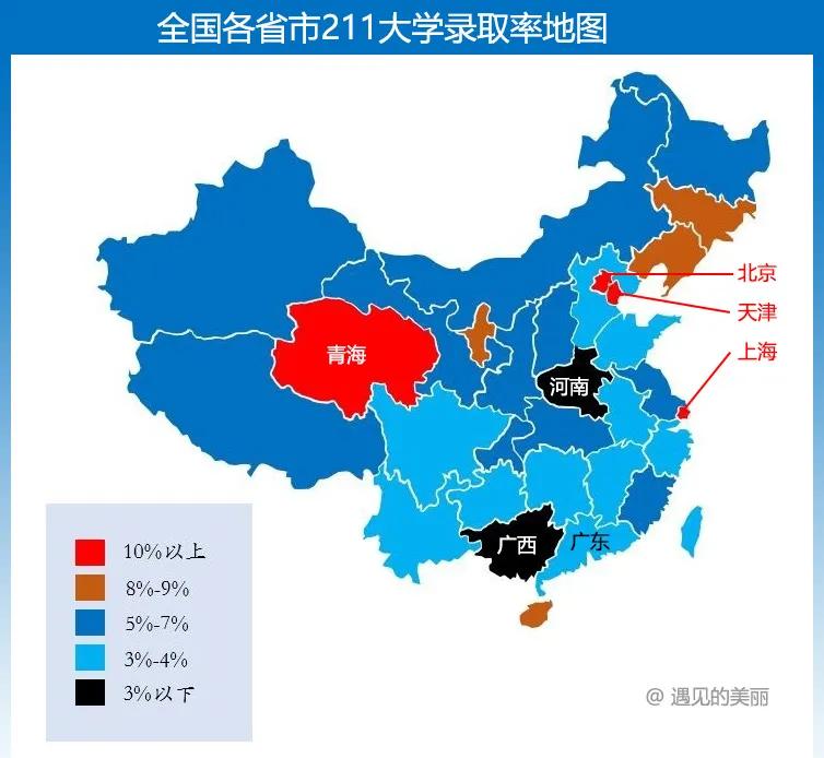 河南、广西和广东是高考难度最大的3个省份，最易考上985的是谁？