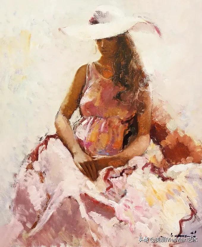 强烈的色彩，野性的美感，欣赏西班牙画家美不胜收的油画美女
