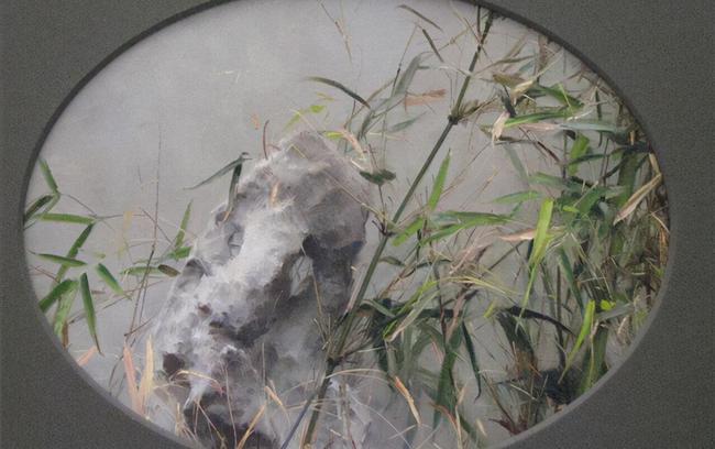 冷军的竹子,便与之不同,他所采用的手法是将国画与西方的油画相融合