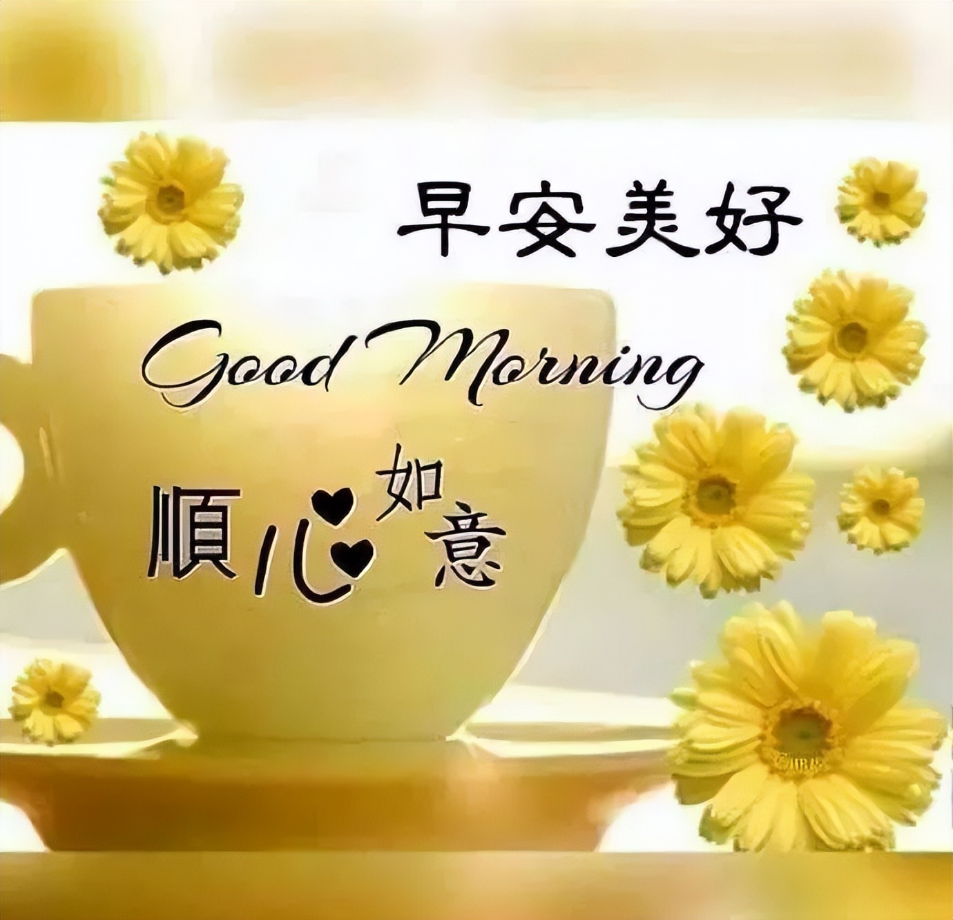 周三经典问候早上好的温馨句子，祝福朋友早晨安好、幸福快乐图片