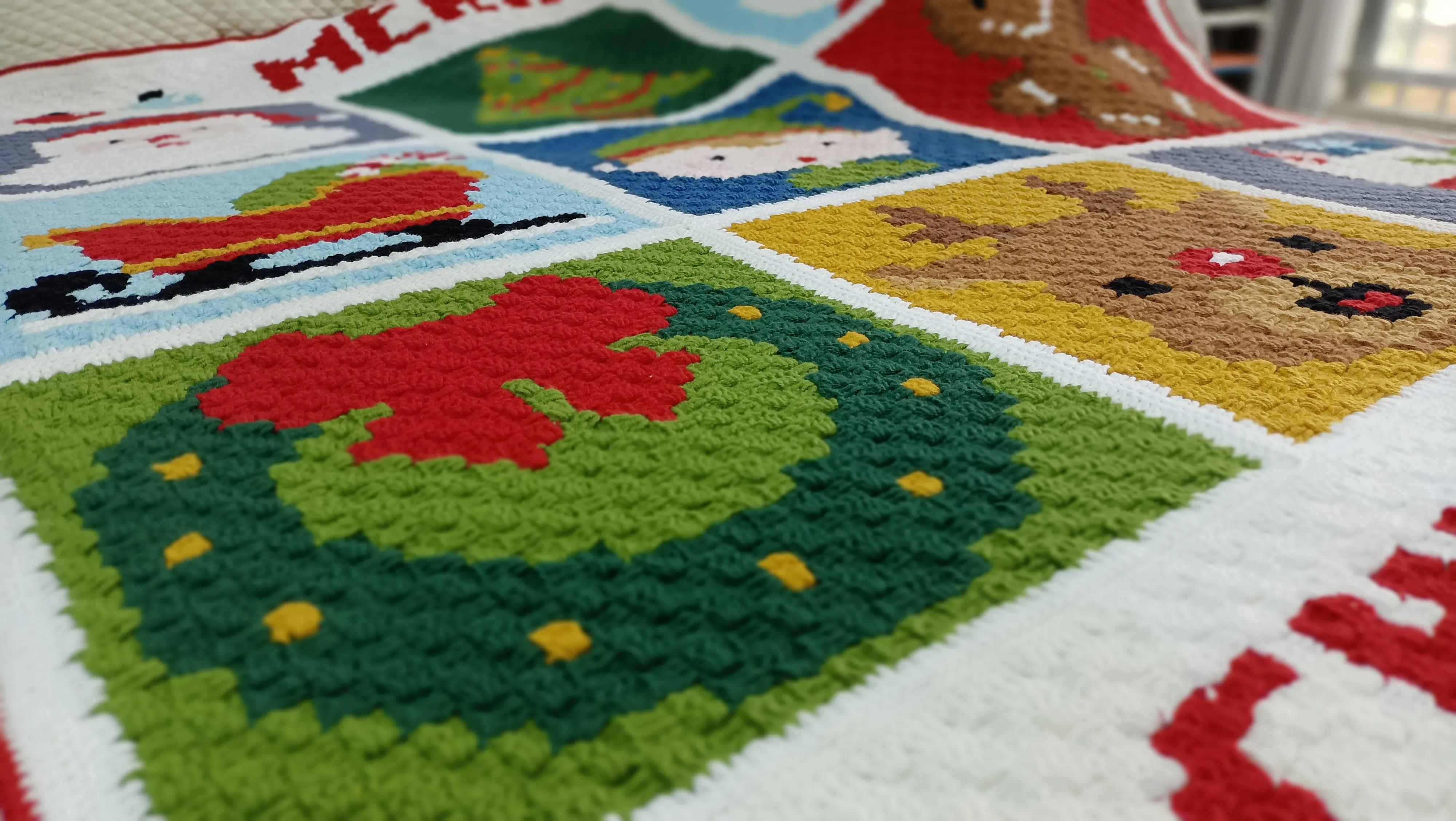 创意圣诞节礼物手工编织毛线毯(附图解)