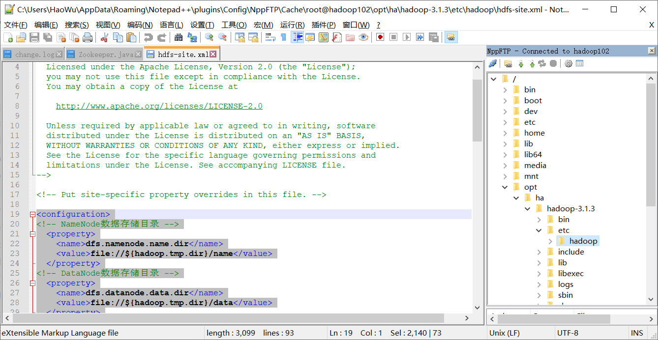 Notepad++「远程操作linux文件」