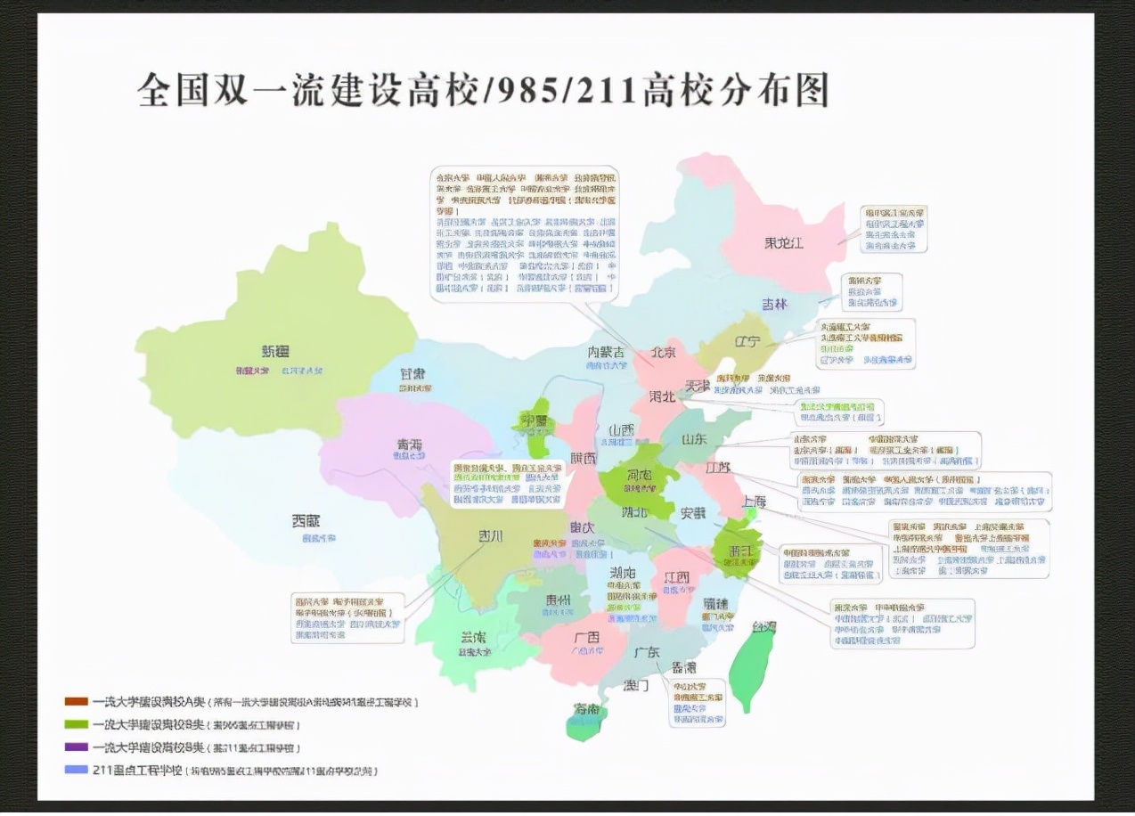 我国院校被分成8个等级，成绩中等学生能考上第4等，就可以了