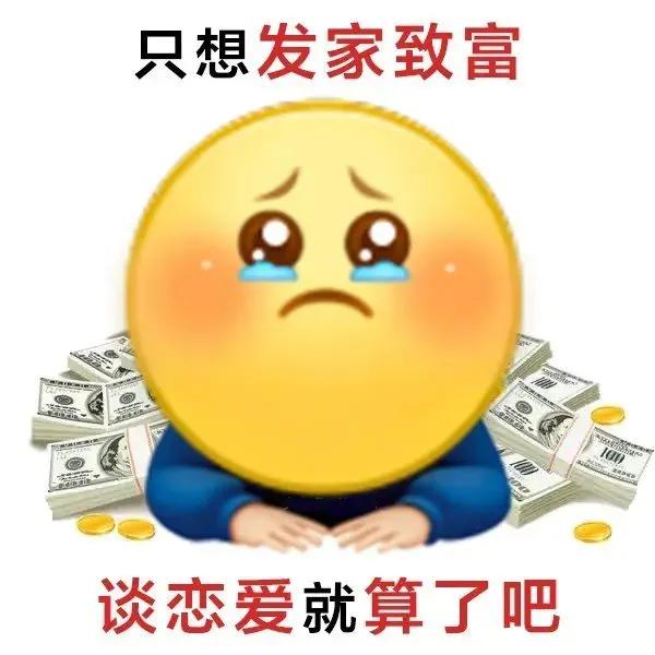 可爱表情包  我只想发财致富