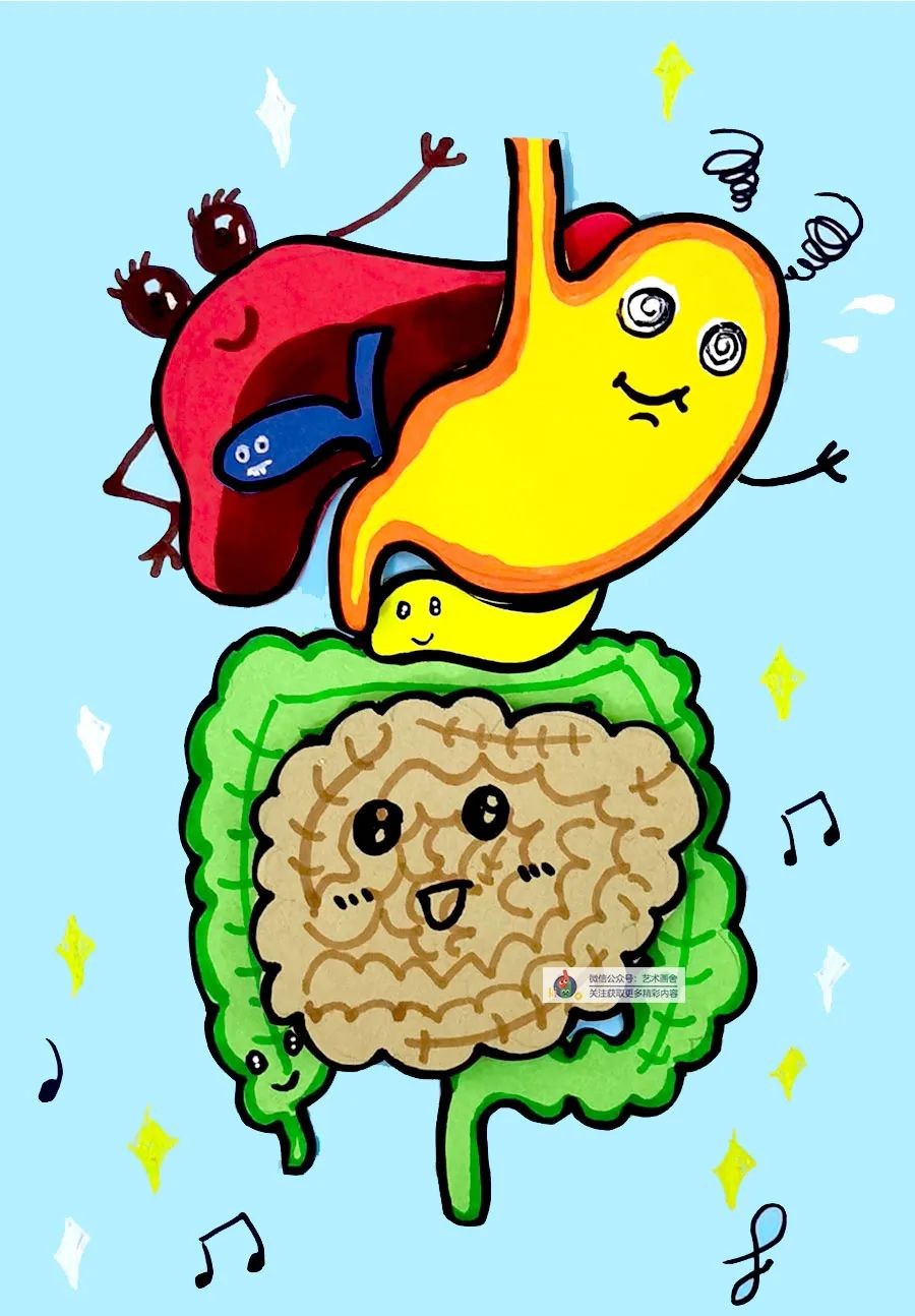 儿童画教程 | 综合创意画--我们的身体器官