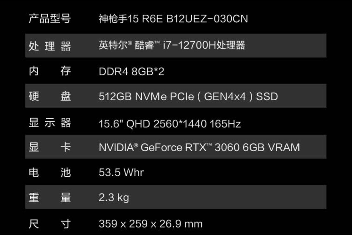 微星神枪手15上市：12代酷睿、满血RTX3060，这外观值8499元吗