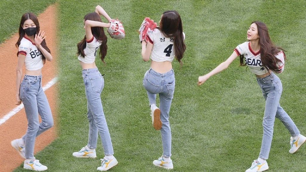 张元英为棒球联赛开球，18岁身材比例惊人？应该是P图夸张吧？