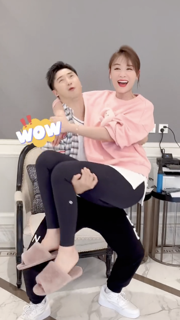 田亮将妻儿公主抱，森碟高挑身材藏不住，叶一茜被老公整蛊