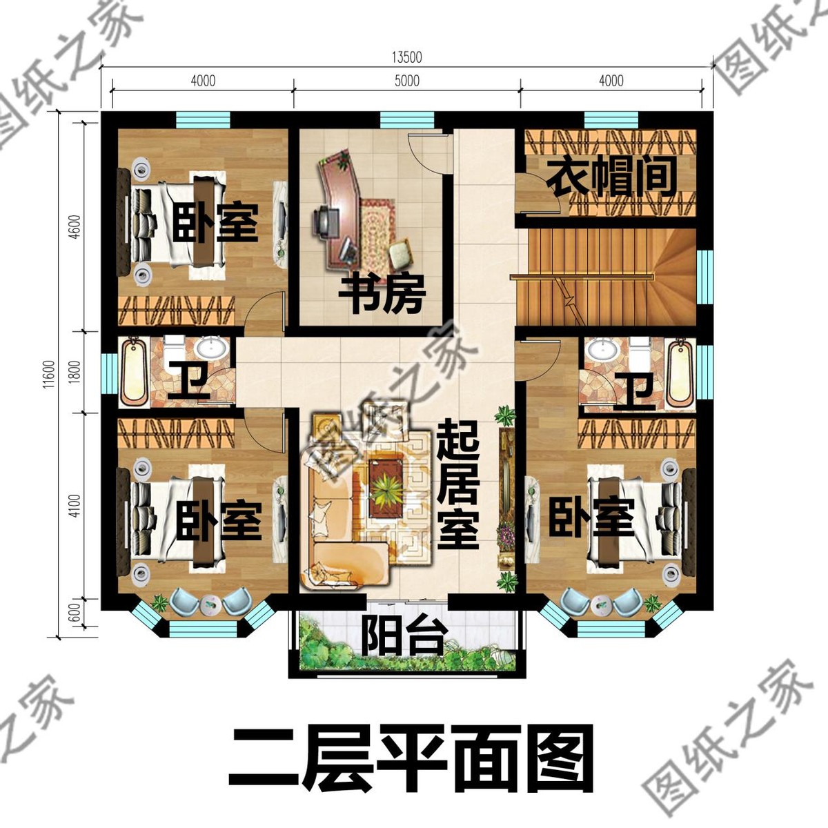 农村二层别墅带阁楼设计，家居温馨舒适，很受一些年轻人的喜爱