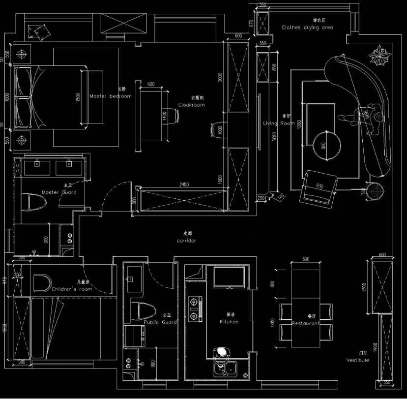 三口之家的精致生活：149㎡新家硬装+软装总共花费60万，超羡慕