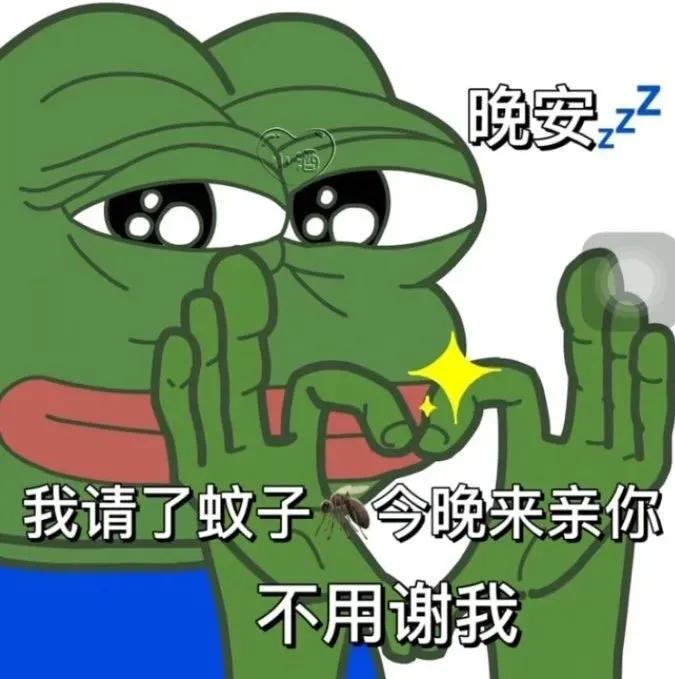 表情包｜我请了蚊子今晚来亲你