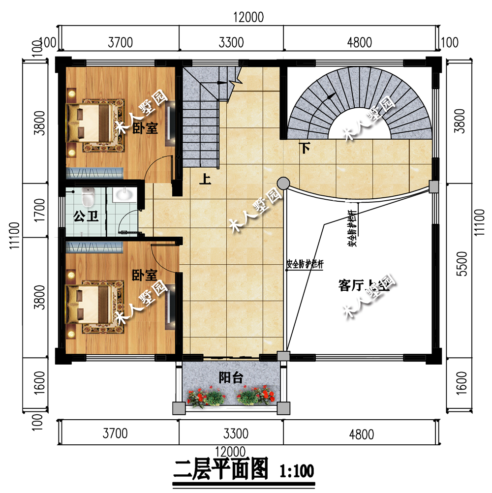 农村120平的三层别墅设计图,今年必须建一栋,全家新房过年