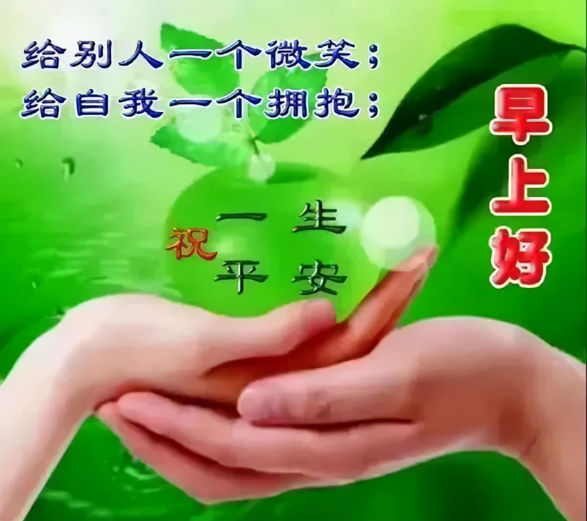 一条短信一分心情一句问候一片温馨一颗真心.早安,愿好运常伴