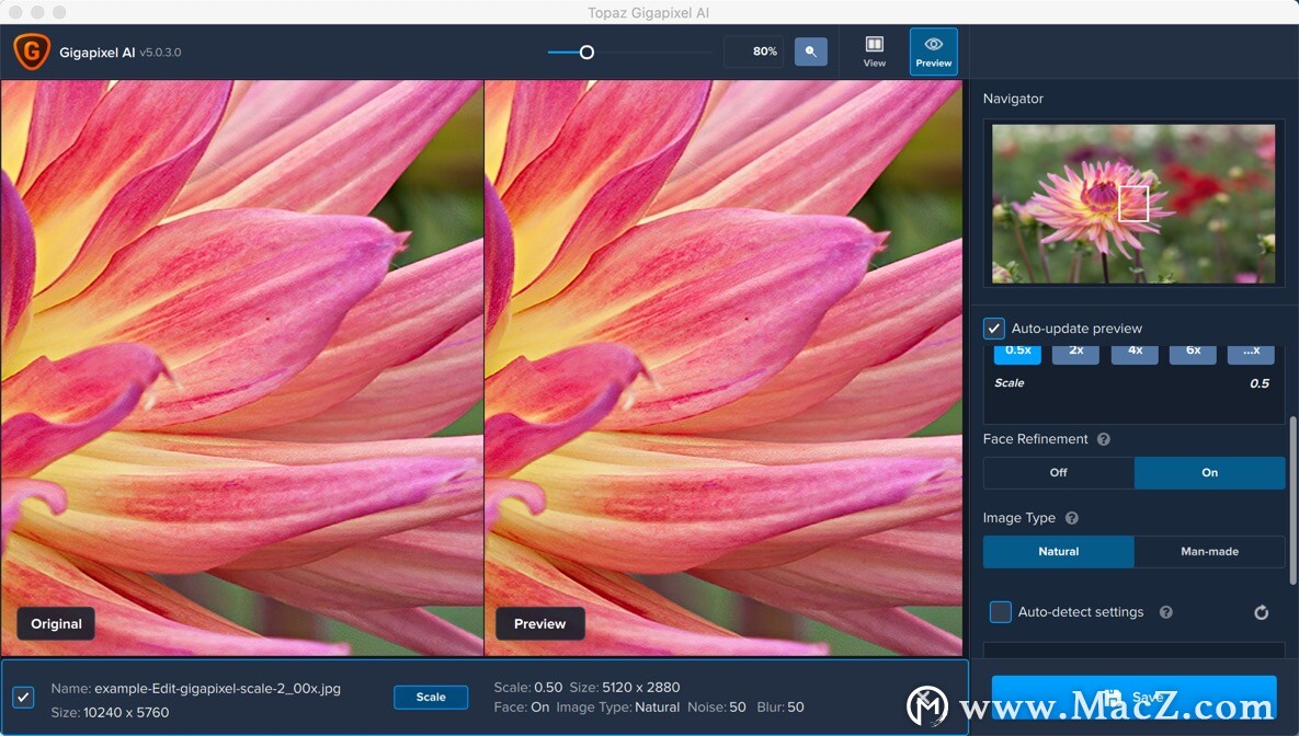 Topaz Gigapixel AI for Mac(照片放大工具)中文版
