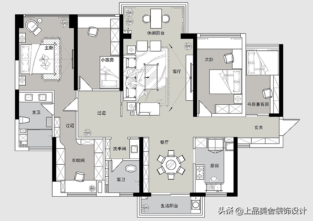 新中式风格原来可以这样装，以现代材质融入高级灰，效果简直绝了