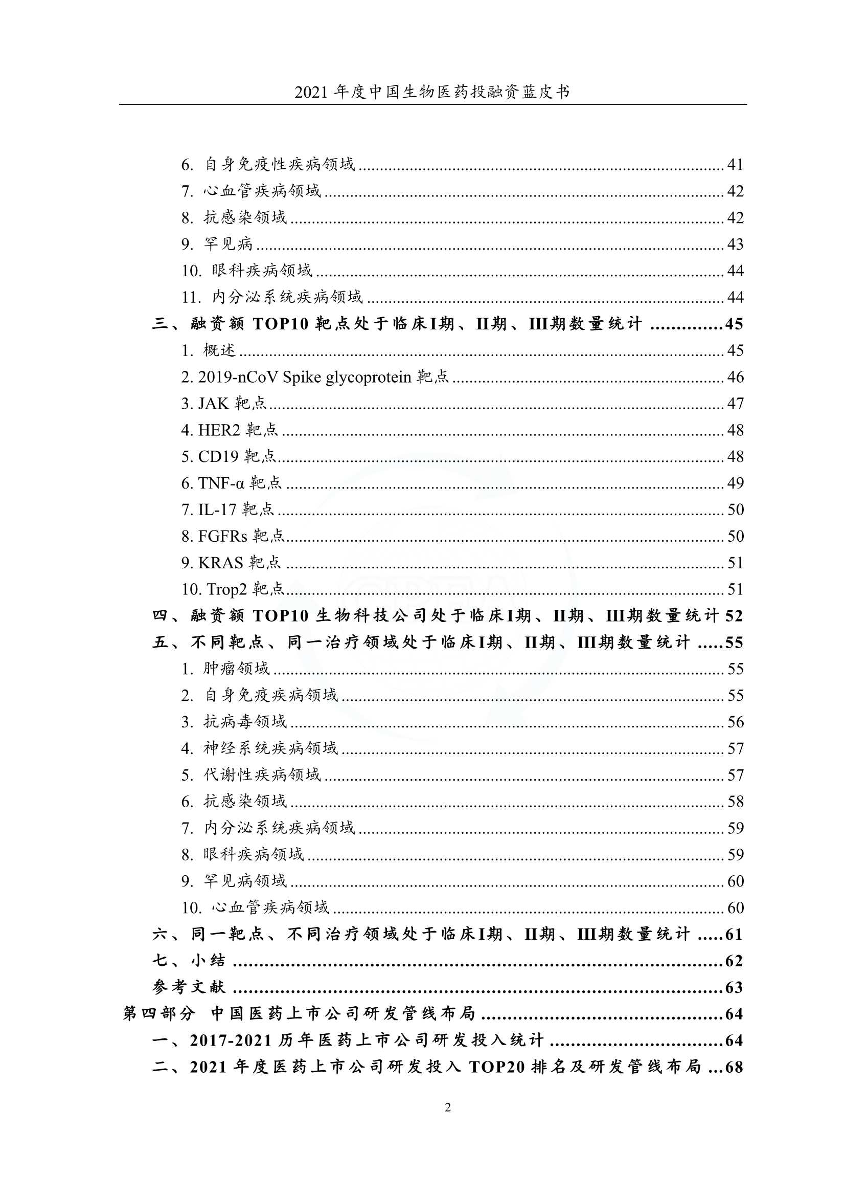 2021年度中国生物医药投融资蓝皮书（162页）