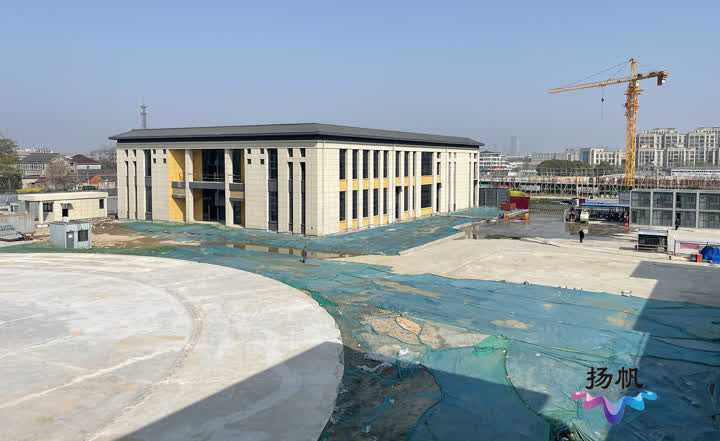 扬州生态科技新城杭集中学改扩建一期工程即将完工