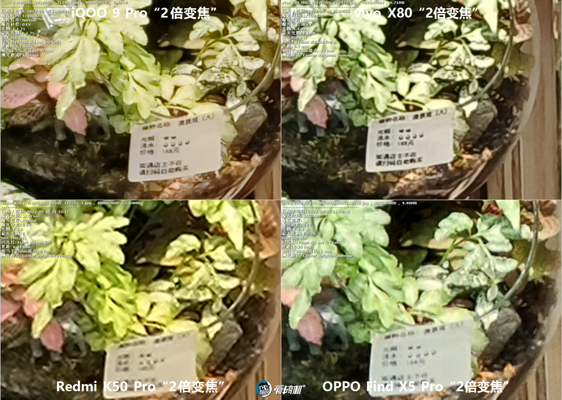 发哥翻身，vivo X80、K50 Pro、Find X5 Pro、iQOO 9 Pro拍照对比