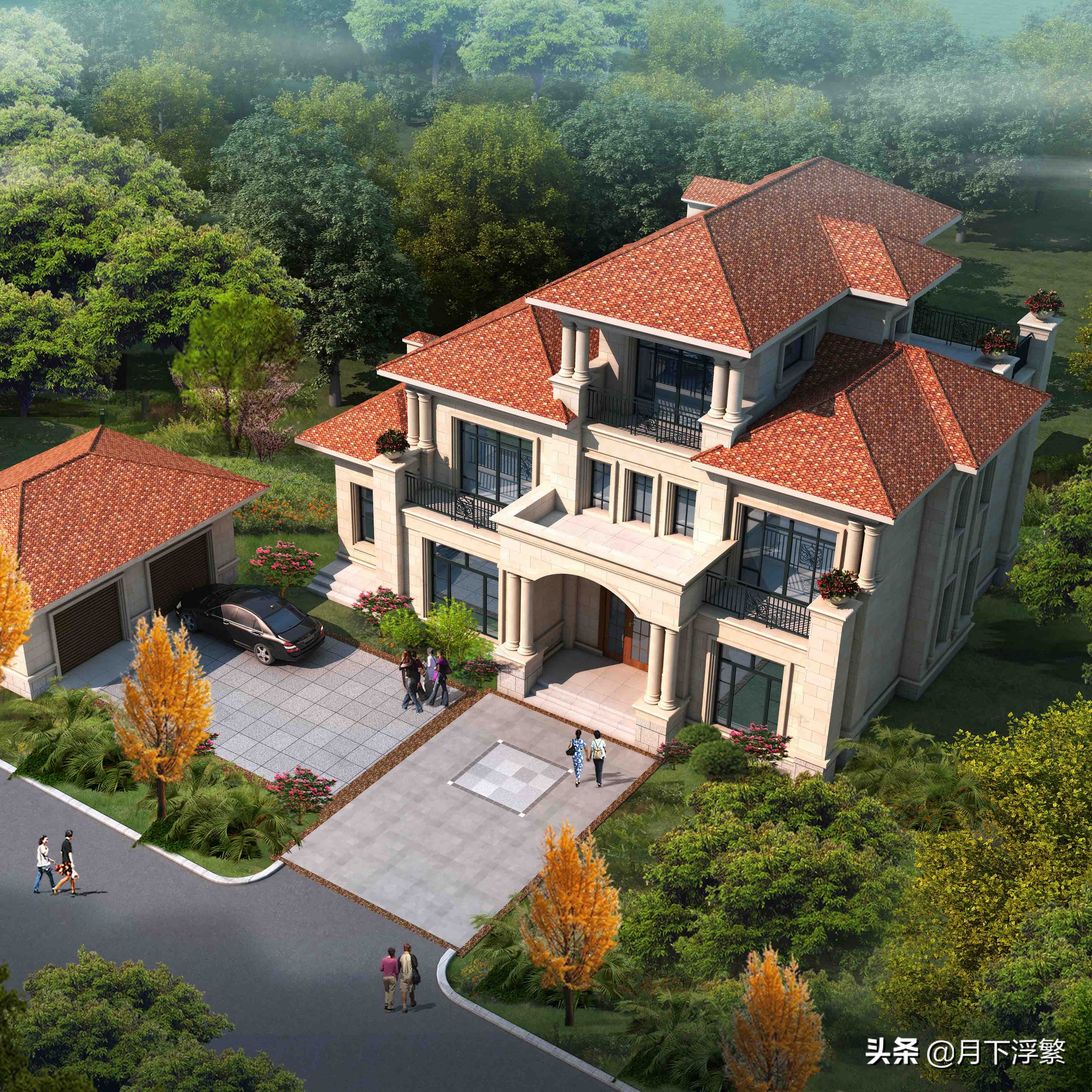 【親子宅設計精選】三層歐式別墅施工圖紙，農村自建別墅設計圖 明墅裝潢設計