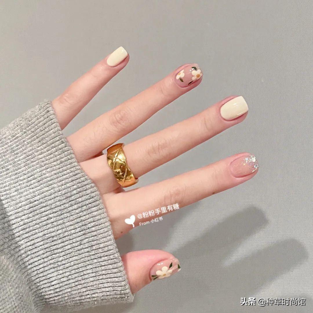 美甲图片简单大方显白(春日时髦美甲等你来做)