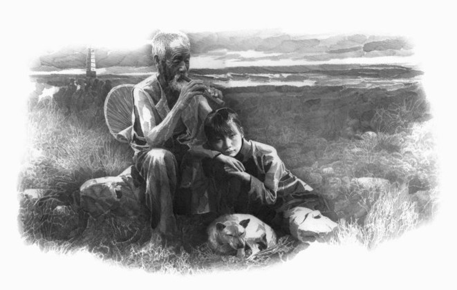 当代著名画家李晨,《边城》高清插画!| 情感与绘画语境的结合