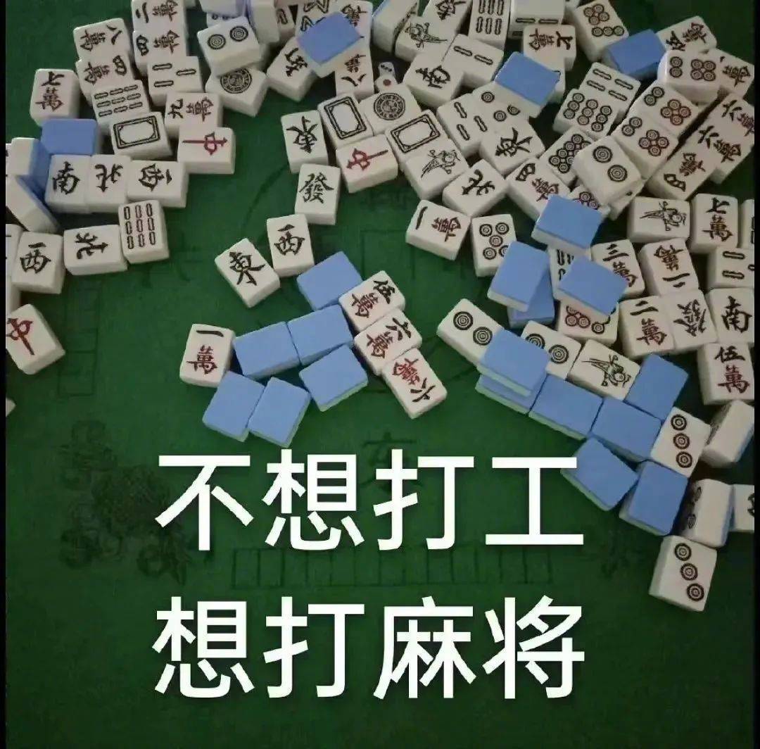 不想打工 想打麻将表情包