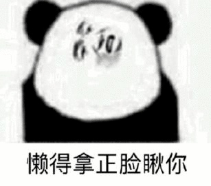 懒得拿正脸瞅你表情包